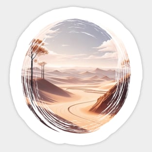 A Peace Of A Lonely Desert - AI Art Sticker